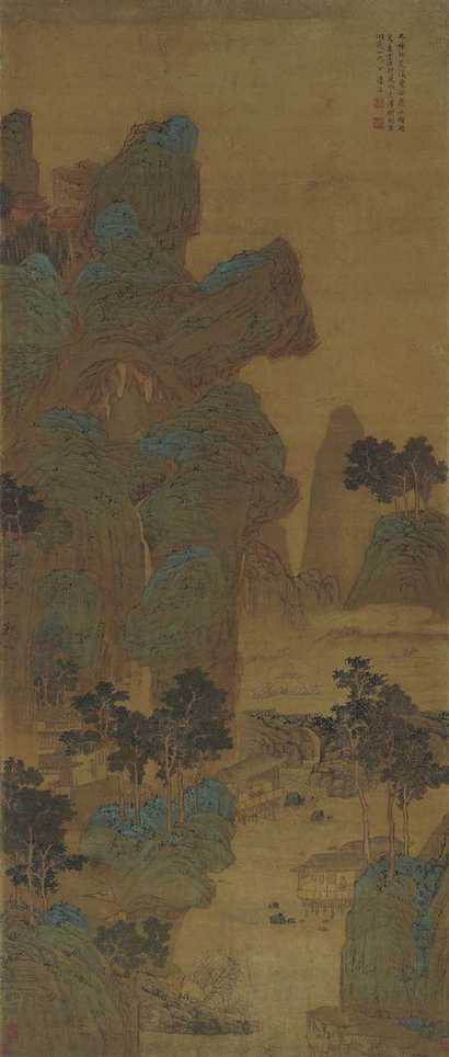 陆治 桃溪话旧 立轴